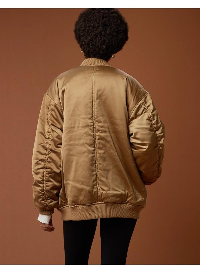 Aerie Pocket Detailed Satin Jacket - Image 4