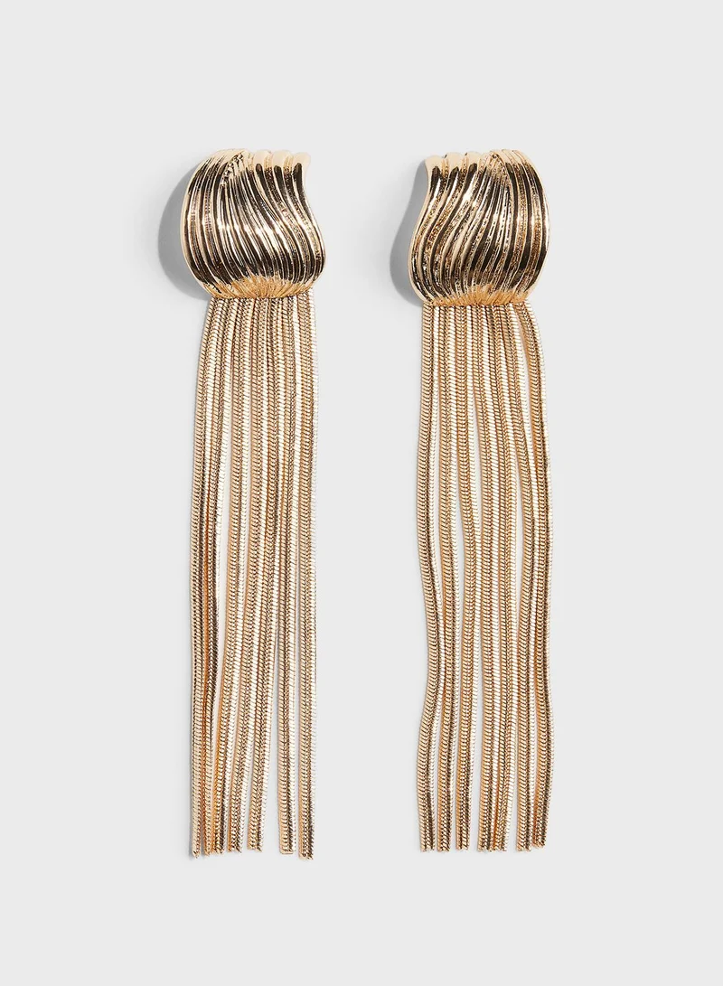اتش اند ام Snake Chain Earrings