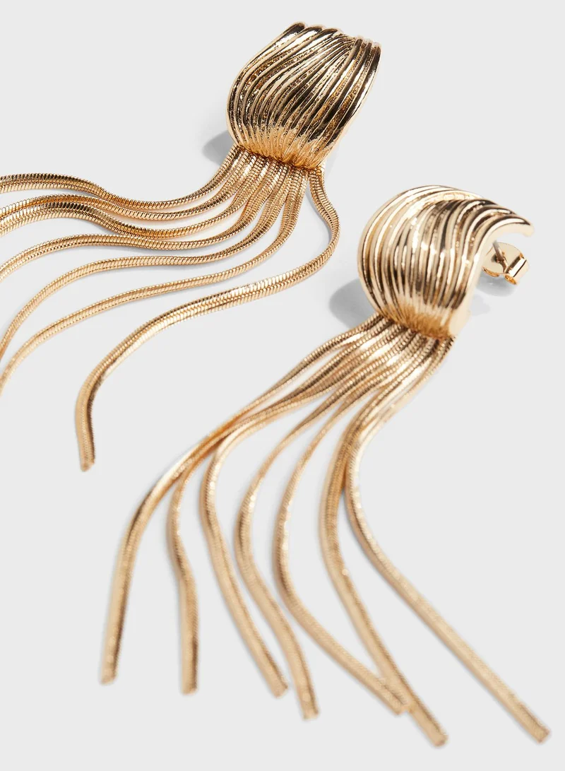 اتش اند ام Snake Chain Earrings