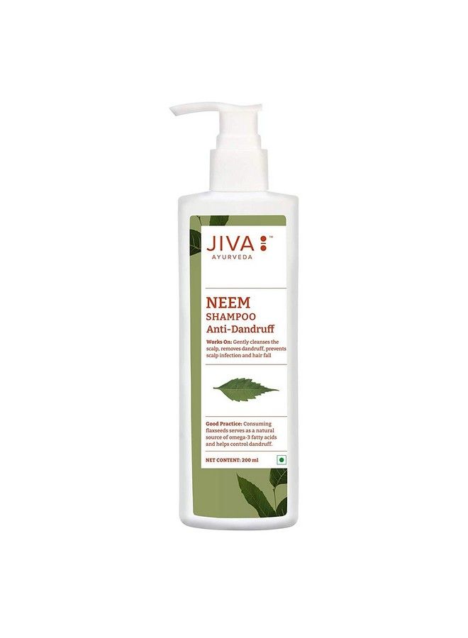 Jiva Neem Shampoo 200 Ml Pack Of 2 For All Hair Types Formulated By Doctors Ayurvedic Antidandruff Formula - Image 3