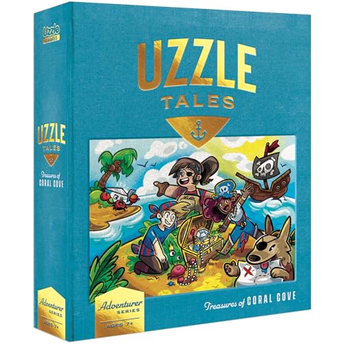 The Uzzle Uzzle Tales Coral Cove Interactive Storybook Puzzle 2in1 Fun Family Story Block Game Ages 7 STEM Learning Story Cards and Story Blocks for Kids - Image 1