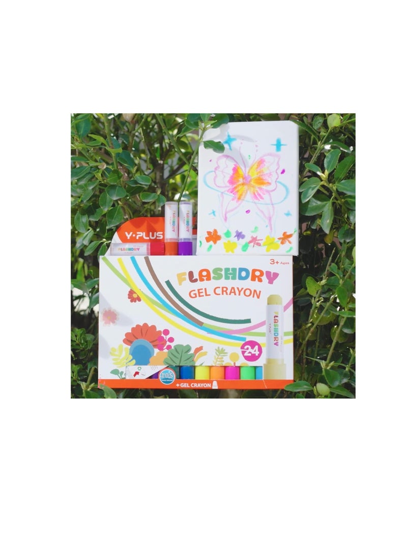 YPLUS Paint Sticks for Kids, 24 Colors Flashdry Tempera Paint Stick for Toddler, Non-toxic Washable Coloring Art Supplies for Ages 2-4 3-5 4-8 - Image 1