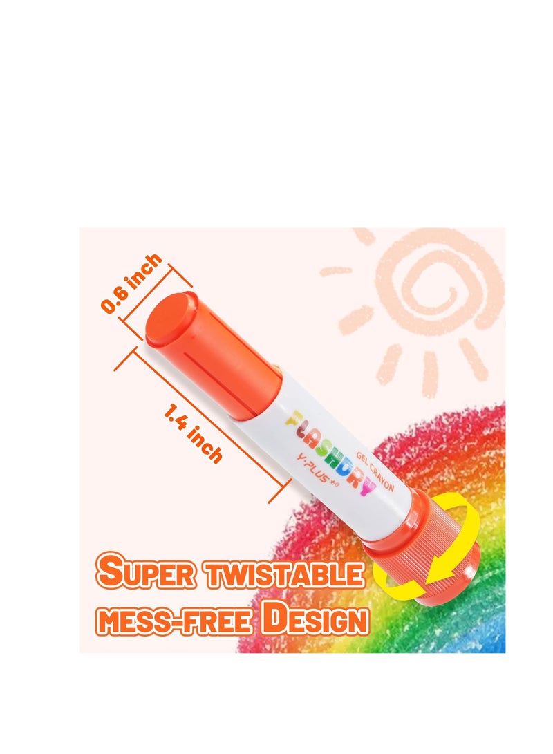 YPLUS Paint Sticks for Kids, 24 Colors Flashdry Tempera Paint Stick for Toddler, Non-toxic Washable Coloring Art Supplies for Ages 2-4 3-5 4-8 - Image 3