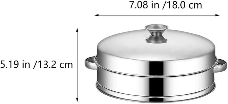 comfrt Food Steamer with Lid Stainless Steel for Cooking Vegetables and Dumplings Dim Sum Chicken Fish Veggies 18cm - Image 3