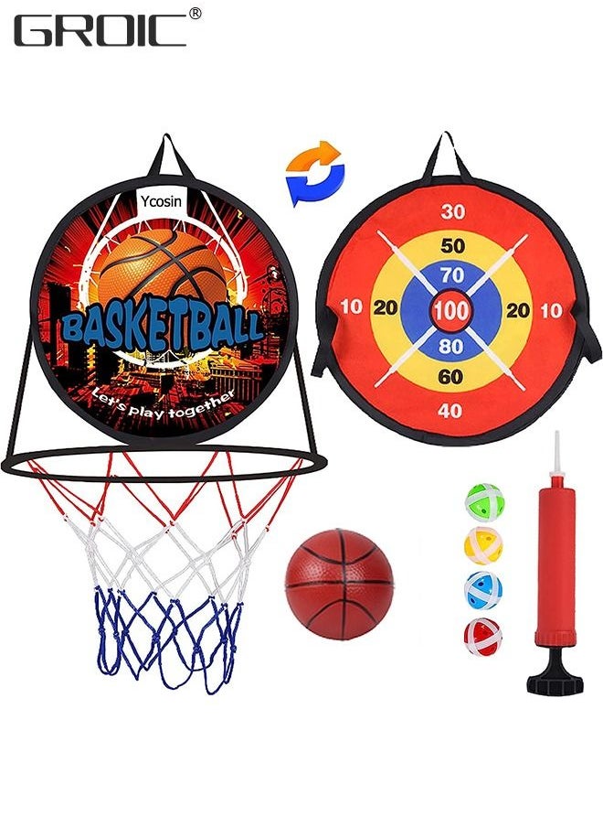 GROIC Dart Board for Kids, Basketball Hoop for Kids Toddlers, Sports & Outdoor Play Toys for Kids,Outdoor Games for Kids  - Image 1