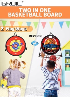 GROIC Dart Board for Kids, Basketball Hoop for Kids Toddlers, Sports & Outdoor Play Toys for Kids,Outdoor Games for Kids  - Image 3