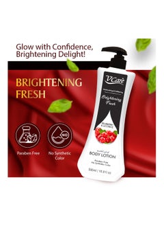 VCare Vcare Brightening Fresh Body Lotion - 1 Liter Bearberry & Licorice Extracts | Moisturizing Body lotion for Dry and Rough Skin| Pump Bottle  - Image 4