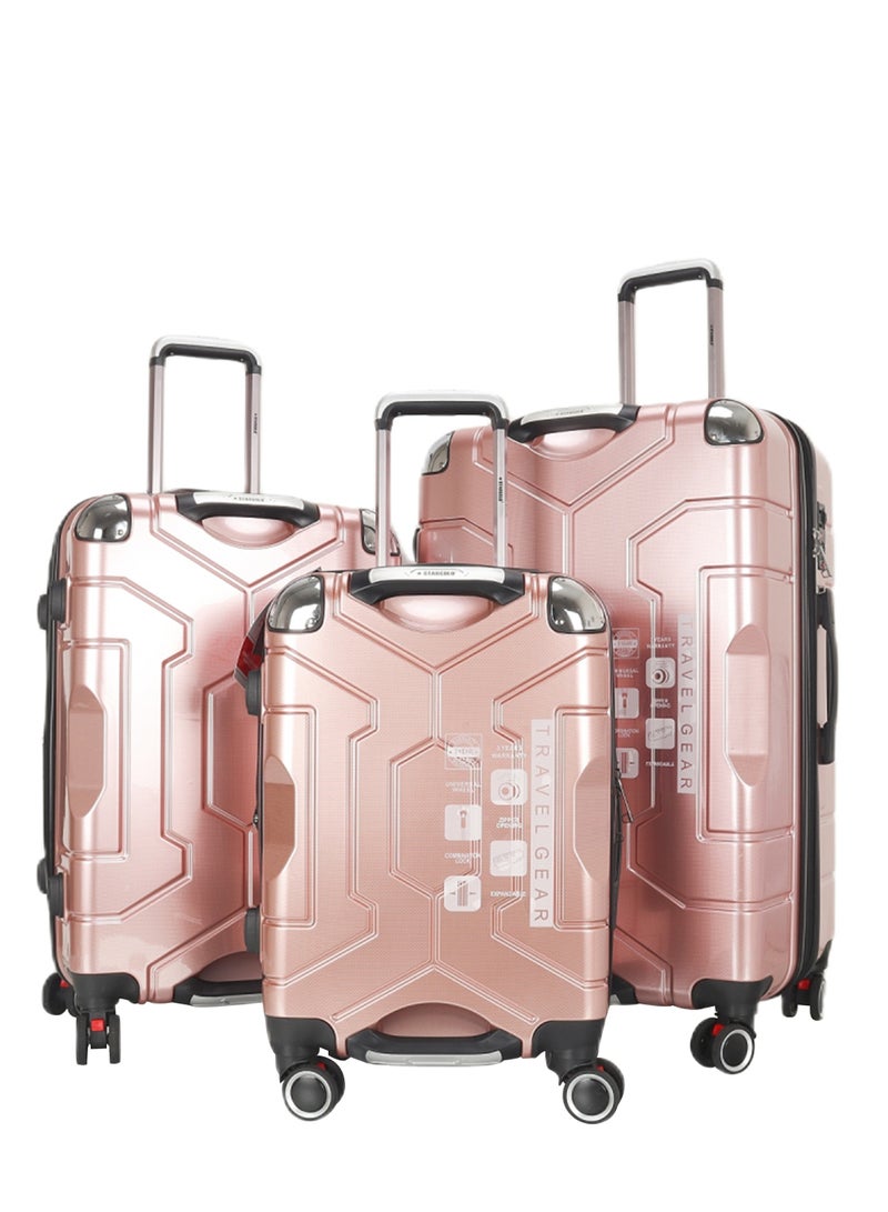 Stargold Trolley Luggage Set of 3 PCS TPC Hard Side Spinner Wheels with TSA Lock - Image 1