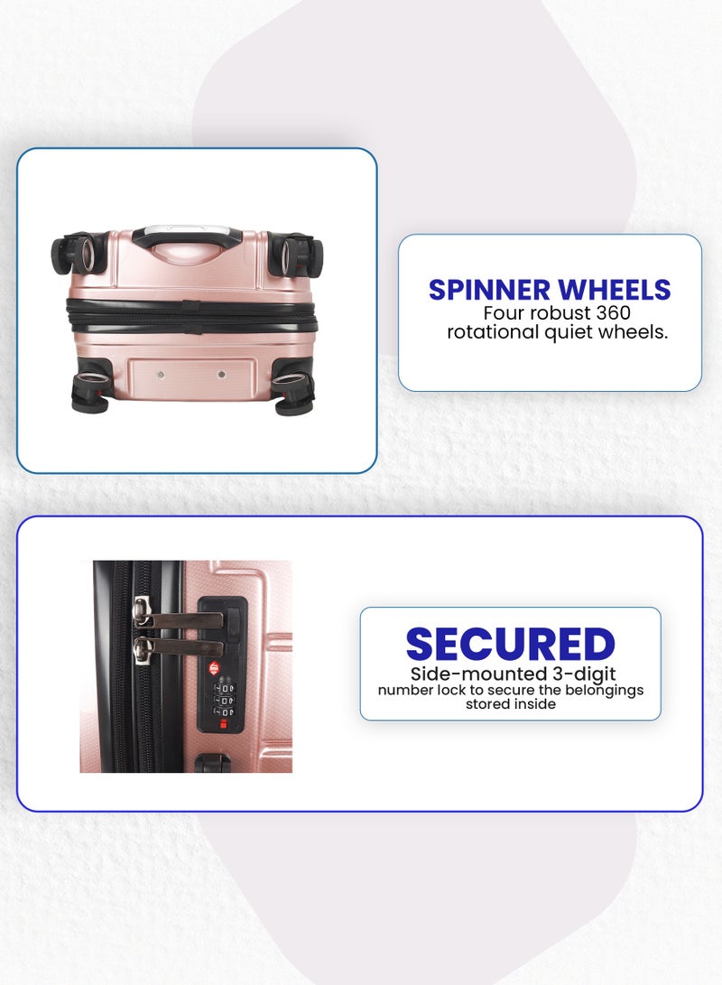 Stargold Trolley Luggage Set of 3 PCS TPC Hard Side Spinner Wheels with TSA Lock - Image 4