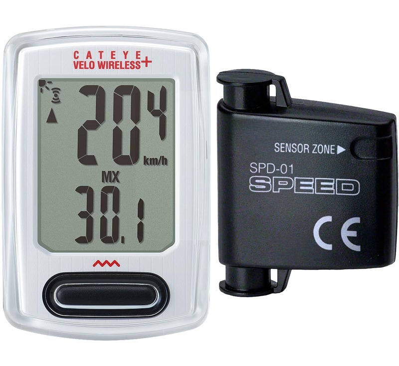 CATEYE - Velo Wireless Plus Bike Computer (White) - Image 1