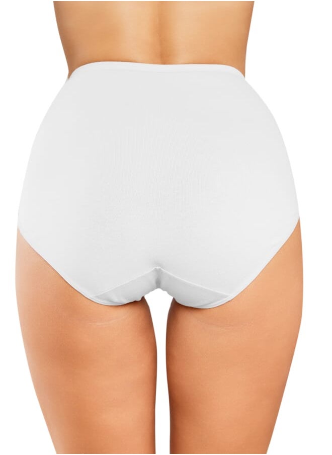 Every Woman Knows Womens Mid-Coverage Lacy Underwear Cotton Underwear for Ladies Soft Briefs 3 Pack  - Image 5