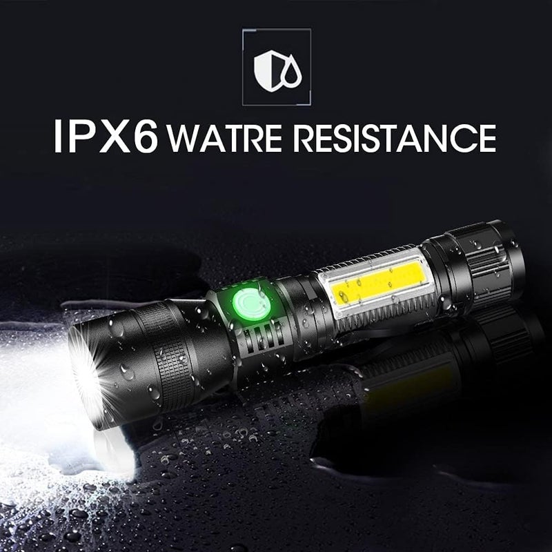 PROTON UV Flashlight Black Light, 3 in 1 Super Bright Small Rechargeable Flashlights 3000 High Lumens, Waterproof Magnetic LED Flashlight, 7 Modes Pocket Flash Light (2 Pack Uv Flashlight) - Image 4