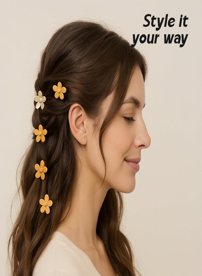Multibrite Flower Mini Hair Claw Clips | Korean Style Mini Hair Clutcher | Non-Slip & Durable | Strong Hold | Cute Hair Accessories for Daily, Wedding & Party Use for Women & Girls (Pack of 20 Pcs) - Image 3