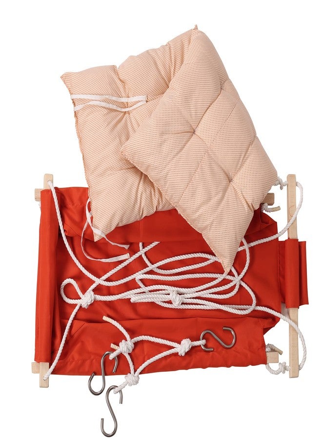 LENDZEE Infant Swing by LENDZEE - Wooden Hanging Swing Seat Chair for Baby with Safety Belt, Baby Swing for Infants and Toddler, Newborn Baby Sleeping Chair Jhula | Baby Hammock Chair Birthday Gift (D Pink) - Image 5