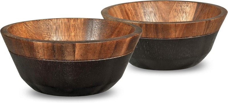 Noritake Kona Wood 7Inch Bowl Set of 2 Brown
