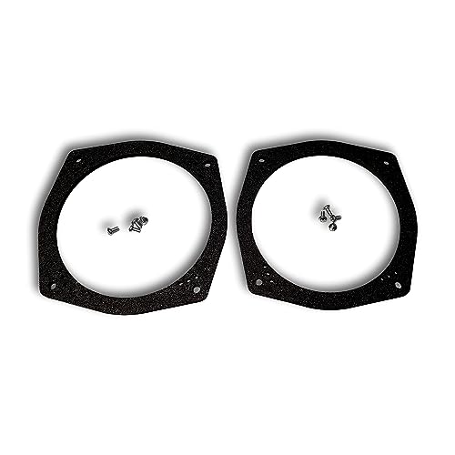 SpeedFreakCNC 1 Pair - 6 1/2" 6.5" Front or Rear Speaker Adapters Compatible with 2002-2007 Mitsubishi Lancer - SPKBRK010 - Image 1
