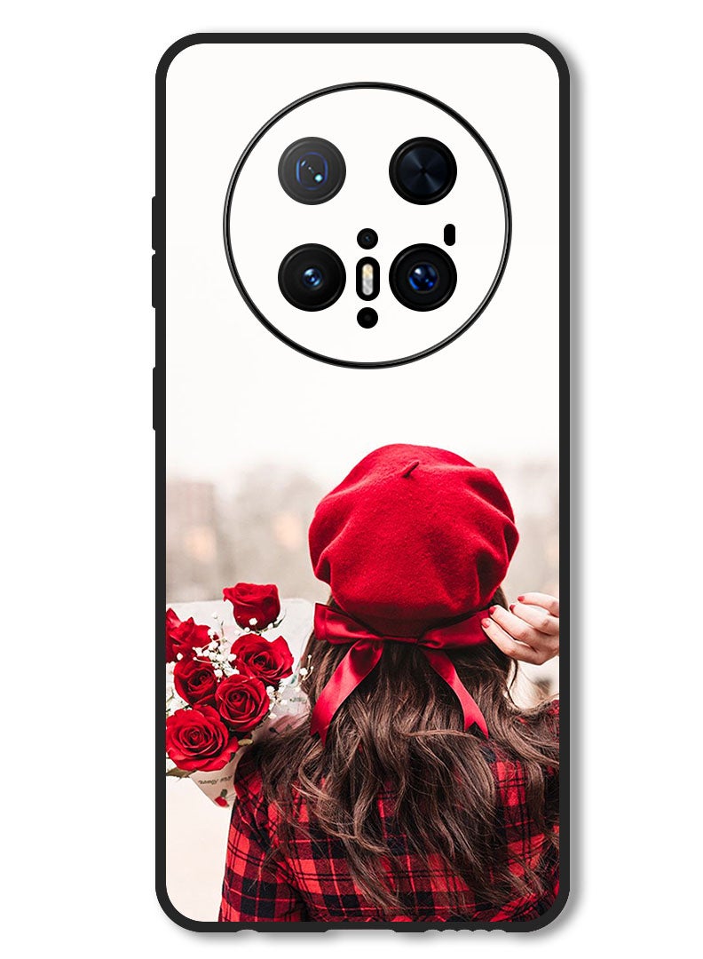 Theodor Case Compatible with Huawei Mate 70 Pro/ 70 Pro + Protection Shockproof Bumper Cover Holding Flowers - Image 1