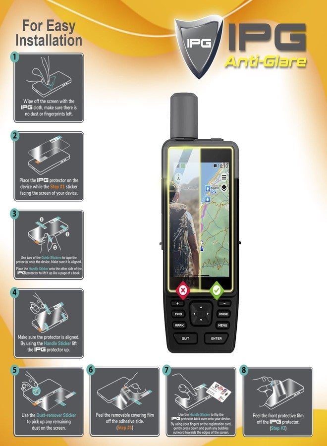 اي بس سي واقي شاشة IPG مضاد للتوهج مصمم خصيصًا لجهاز Garmin Inreach Mini 3-3 Plus (وحدتان)، بلمسة نهائية غير لامعة، مثالي للاستخدام الخارجي لجهاز inRMini3.Ang - Image 3
