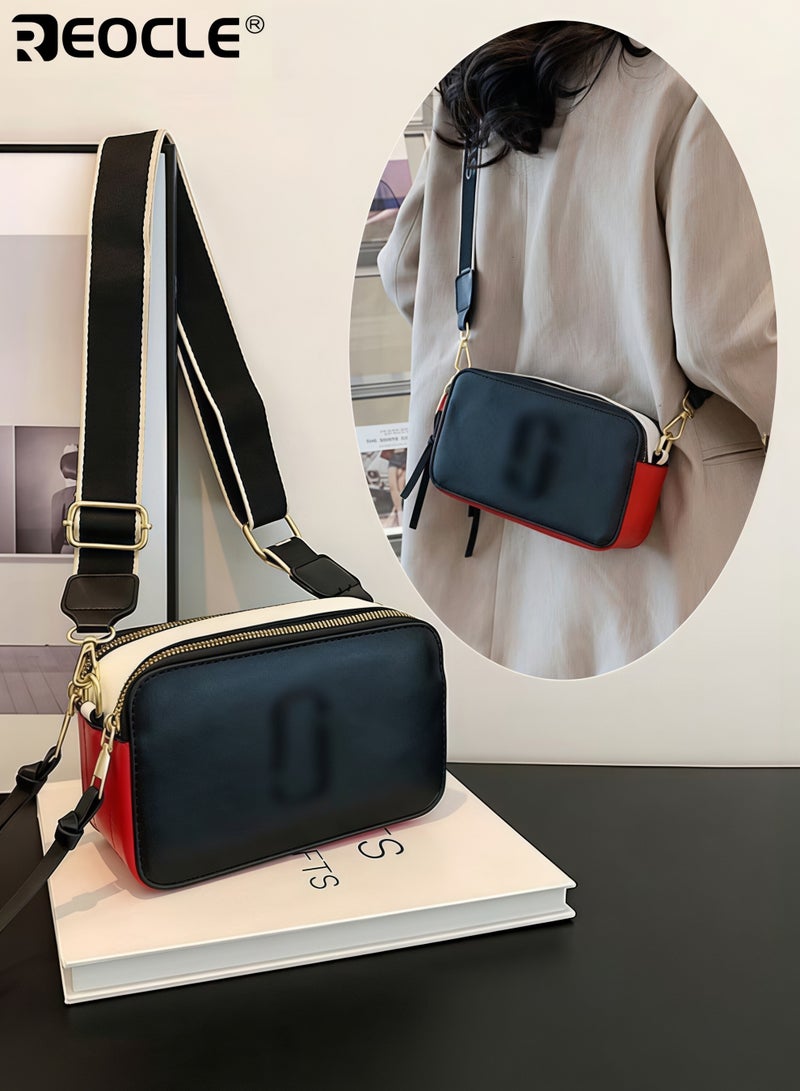 REOCLE Women's Crossbody Bag  Shoulder Bag with Adjustable Wide Strap Square Camera Crossbody Purse HandBag Simple Trendy Small Shoulder Bag - Image 1