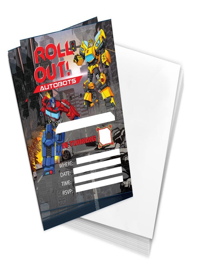 ديزرت كاكتوس بطاقات دعوة عيد ميلاد سعيد بتصميم صبار الصحراء من ترانسفورمرز، ١٠ بطاقات مع أظرف، مناسبة لحفلات الأولاد والبنات والأطفال (النمط ج) - Image 1