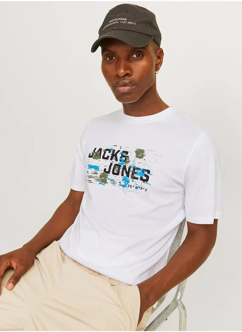 JACK & JONES Jcooutdoor Logo Crew Neck T-Shirt