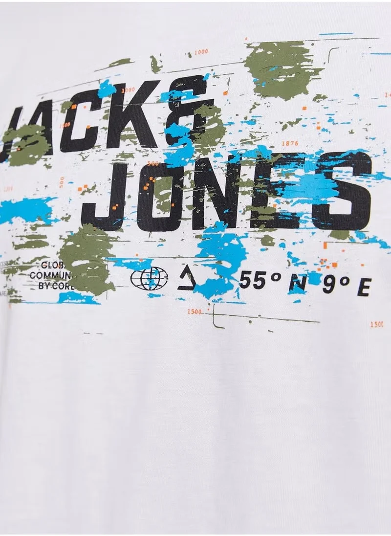 JACK & JONES Jcooutdoor Logo Crew Neck T-Shirt