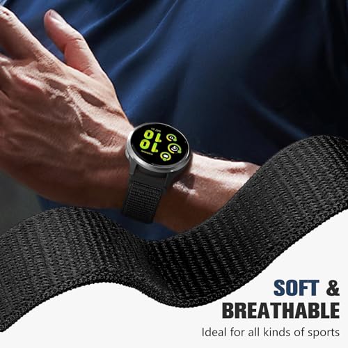 Dirrelo 20mm Nylon Band Compatible with Garmin Vivoactive 5 Watch Bands,Soft Quick Release Strap Breathable for Vivoactive 3/Vivoactive 6/Venu Sq/Sq 2/Sq Music/2 Plus,Approach S50/S40/S44/S70 42mm Women Men - Image 2