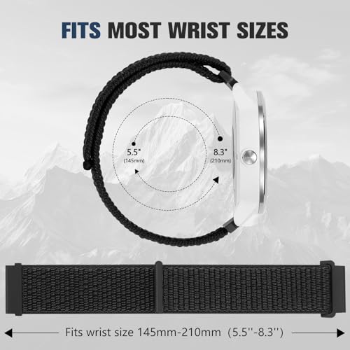 Dirrelo 20mm Nylon Band Compatible with Garmin Vivoactive 5 Watch Bands,Soft Quick Release Strap Breathable for Vivoactive 3/Vivoactive 6/Venu Sq/Sq 2/Sq Music/2 Plus,Approach S50/S40/S44/S70 42mm Women Men - Image 5