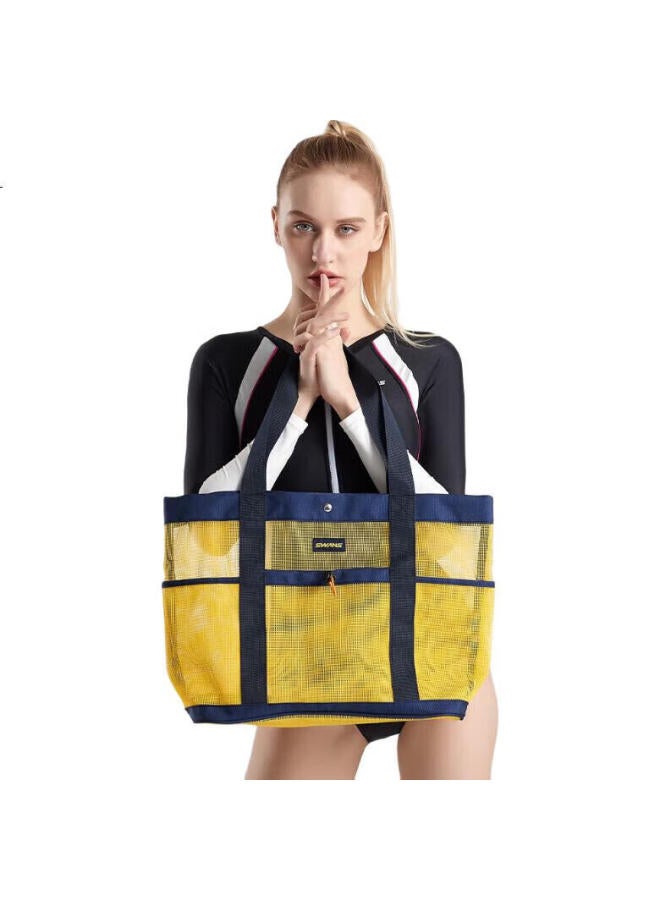 Swans حقيبة سباحة ولياقة بدنية بسعة كبيرة من سوانز، حقيبة كتف رياضية، حقيبة تخزين محمولة للسفر إلى الشاطئ، Spdc116-3 سوداء - Image 3