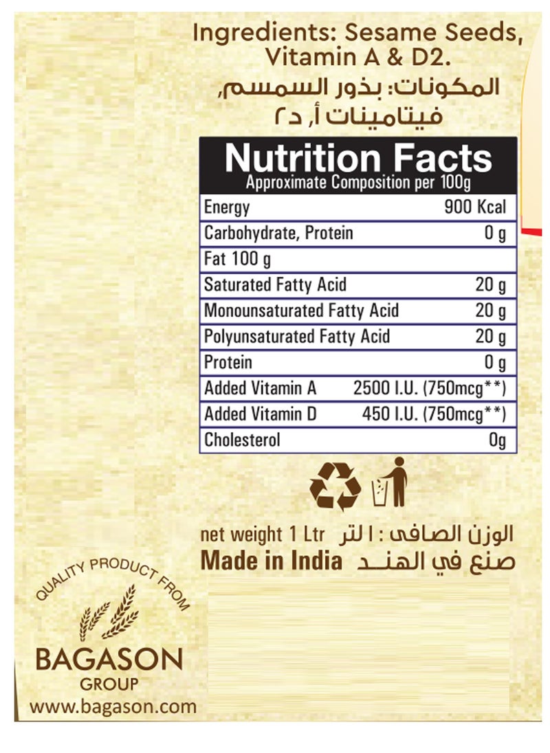 Bharat Cold Pressed Sesame Oil 1L  - Image 2