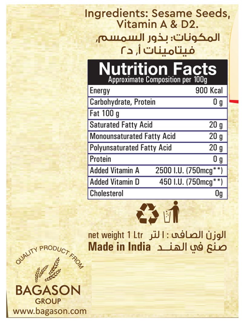 Bharat Cold Pressed Sesame Oil 1L  - Image 2