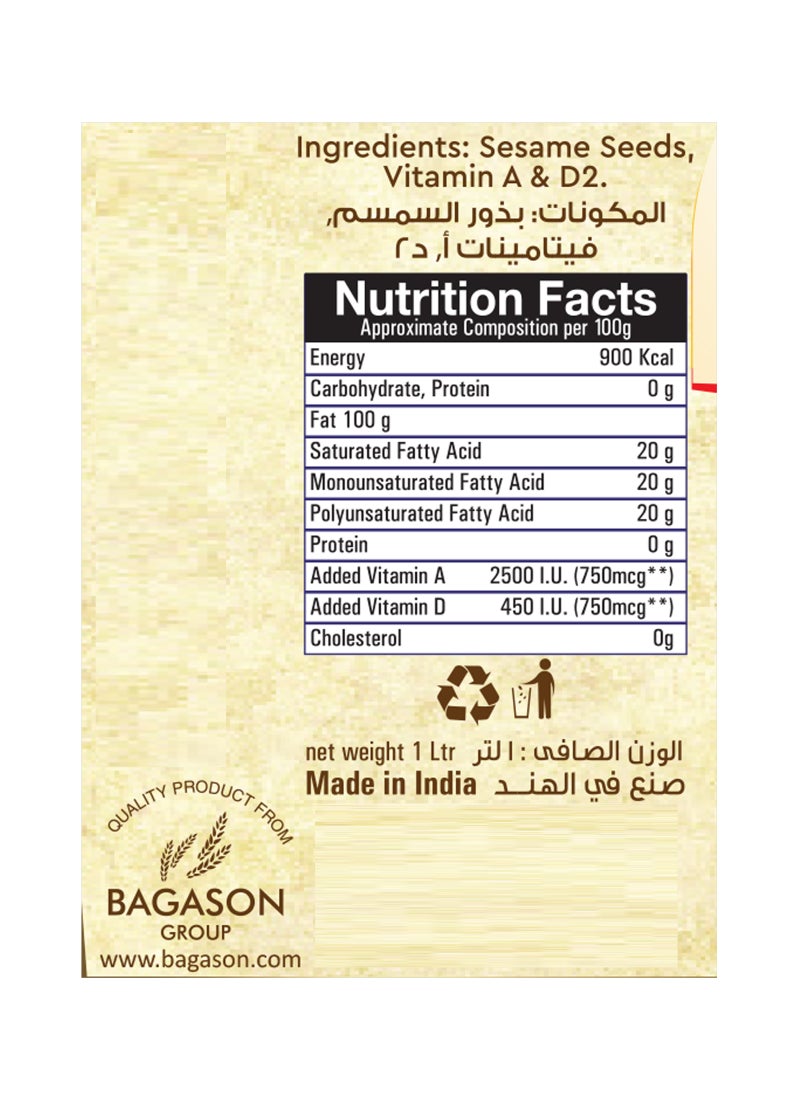 Bharat Cold Pressed Sesame Oil 1L - Image 2