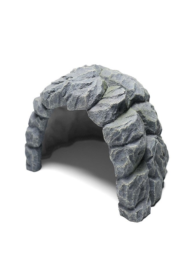 Repticircle Resin Reptile Hideout Cave,Natural Habitat Decor for Bearded Dragon, Leopard Gecko, Lizards & Turtles,Terrarium Tank Accessories,A - Large - Image 1
