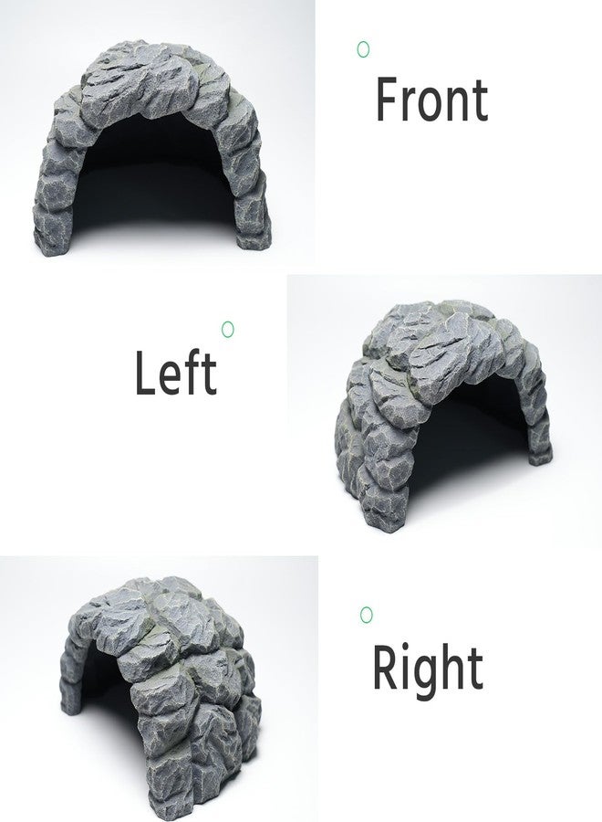 Repticircle Resin Reptile Hideout Cave,Natural Habitat Decor for Bearded Dragon, Leopard Gecko, Lizards & Turtles,Terrarium Tank Accessories,A - Large - Image 5