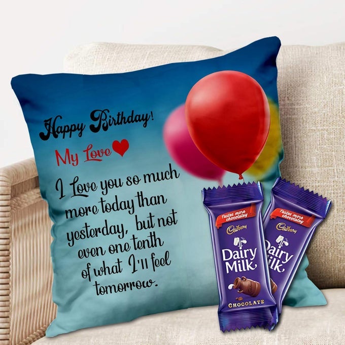 BIRTHDAY GIFTS PRINTED CUSHION 16 16 IN GIFT FOR SISTER BROTHER WIFE HUSBAND FRIEND MOTHER FATHER IZ2022