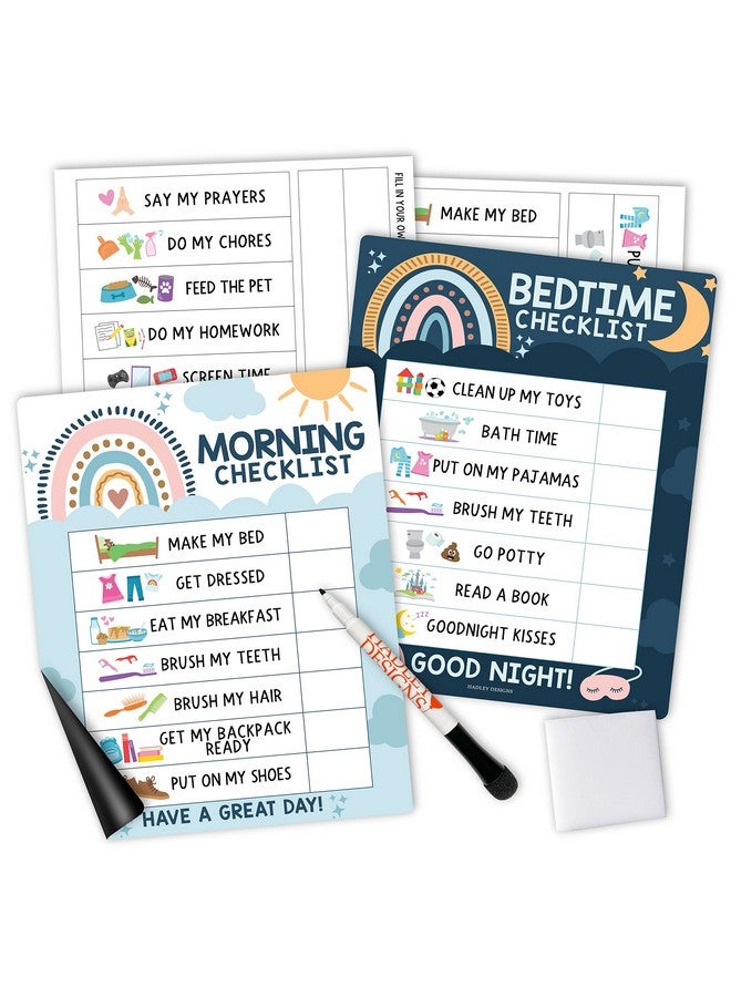 Hadley Designs Boho Daily Schedule For Kids Schedule Board For Home - Reward Chart Bedtime Routine Chart For Toddlers, Morning Routine Chart For Kids, Toddler Daily Routine Chart For Kids - Image 1