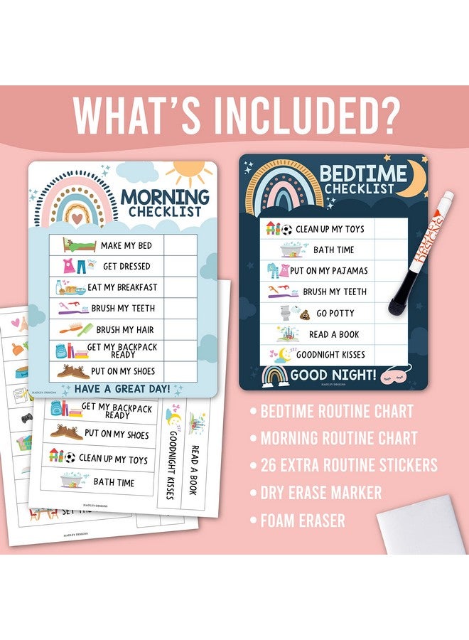 Hadley Designs Boho Daily Schedule For Kids Schedule Board For Home - Reward Chart Bedtime Routine Chart For Toddlers, Morning Routine Chart For Kids, Toddler Daily Routine Chart For Kids - Image 3