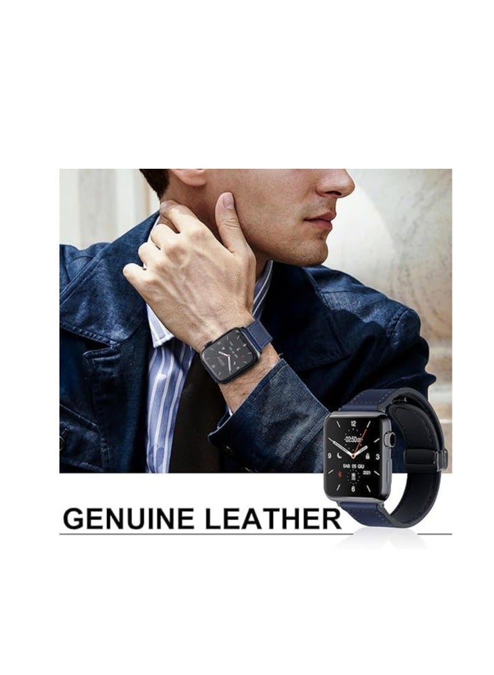 Magnetic Folding Strap Compatible with Apple Watch Ultra 49mm 45mm 44mm 42mm, for iWatch Ultra SE 2 Series 8 7 6 5 4 3 2 1 for Men Women
