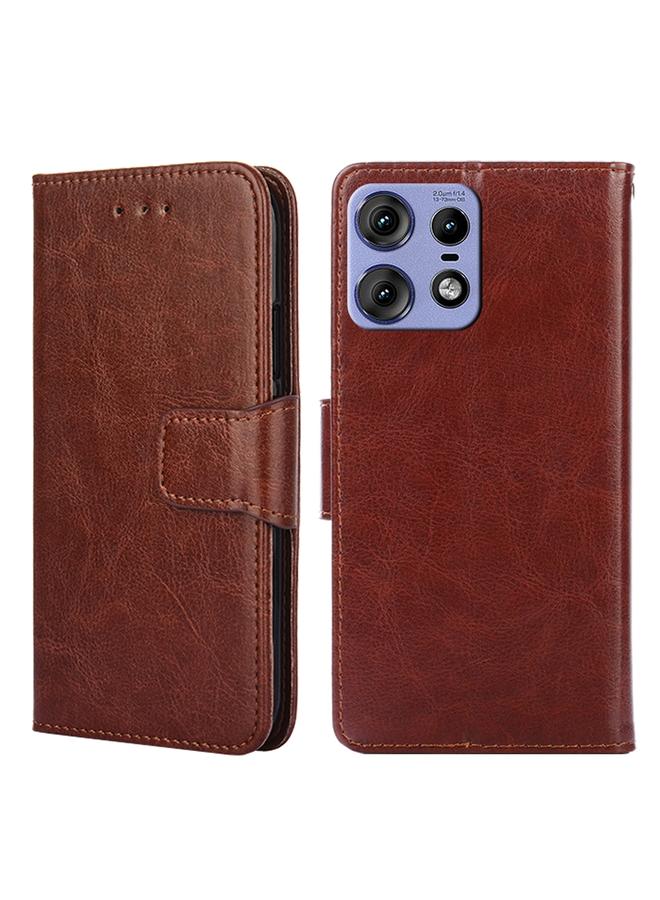 اس-توب جراب لهاتف Motorola Edge 50 Pro 5G جراب هاتف جلدي بنسيج كريستالي - Image 1