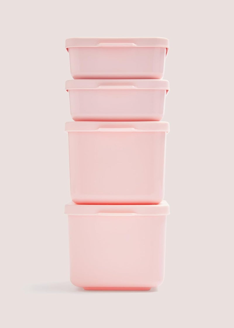Matalan Snack Pots 4-Pieces Set, Pink
