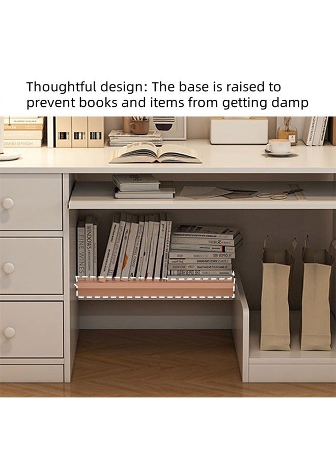 مكتب الكمبيوتر ، مكتب سطح المكتب ، مكتب المكتب المنزلي الحديث البسيط 110 سم طاولة الألعاب طاولة الكمبيوتر المحمول طاولة الكمبيوتر المحمول مع رفوف التخزين طاولة دراسة الكتابة الكبيرة للطلاب مع Bookself التجميع السهل - Image 5