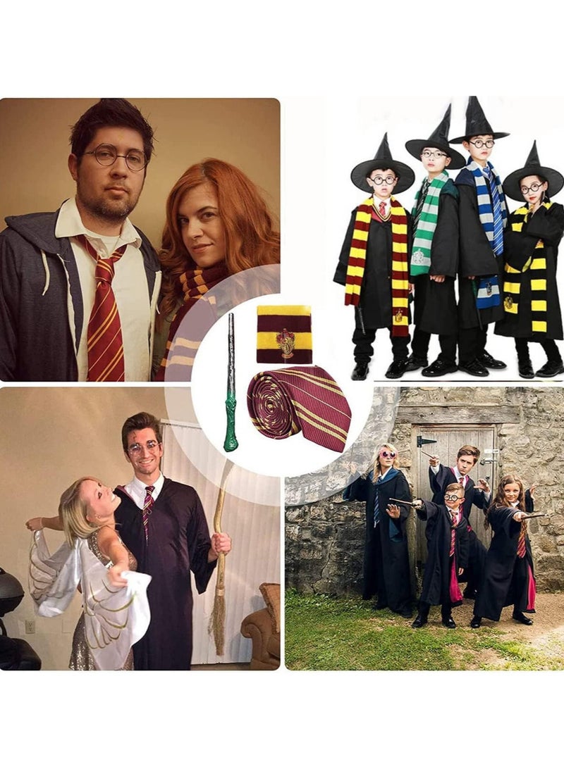 YelaJoy Compatible for 6 Piece Harry Potter Cos Performing Set, Harry Potter Gryffindor Deluxe Robe Childs Costume with Wand Tie Scarf,Costume for Harry Potter Fans Cosplay Gifts Accessory-L  - Image 4