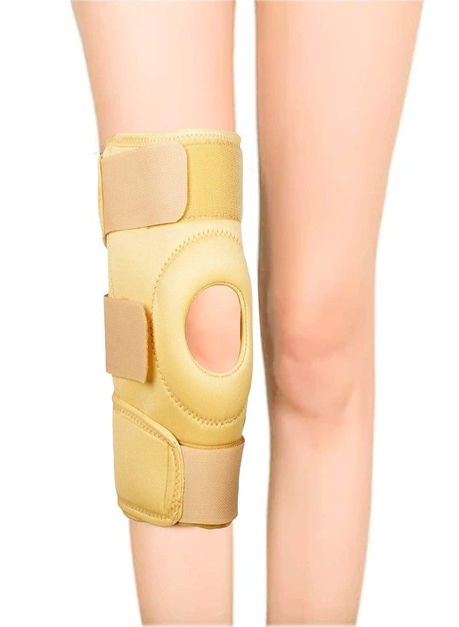 Medtrix Functional Knee Stabilizer Knee Support Knee Wrap Open Patella Hinge Knee Brace Beige (XXL) - Image 1