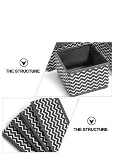 Excefore Foldable Cloth Storage Box, 6 Pcs Closet Dresser Drawer Organizer, Drawer Organizer Clothes, Sundries Storage Box, for Clothes, Socks, Scarves, Ties (Black)  - Image 3
