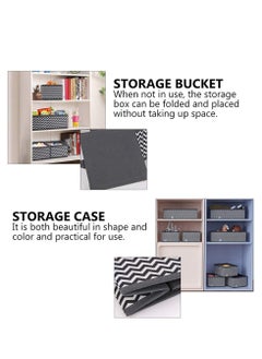 Excefore Foldable Cloth Storage Box, 6 Pcs Closet Dresser Drawer Organizer, Drawer Organizer Clothes, Sundries Storage Box, for Clothes, Socks, Scarves, Ties (Black)  - Image 5