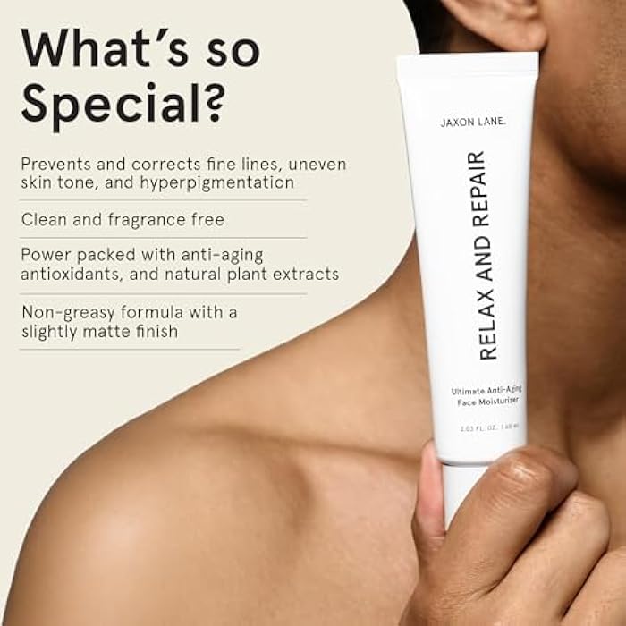 JAXON LANE RELAX AND REPAIR Anti Aging Face Moisturizer for Men | Anti Wrinkle Cream for Face, Night Cream, Eye Cream with Niacinamide (Vitamin B3), Hyaluronic Acid, Vitamin E & Ceramides For Skin - Image 4