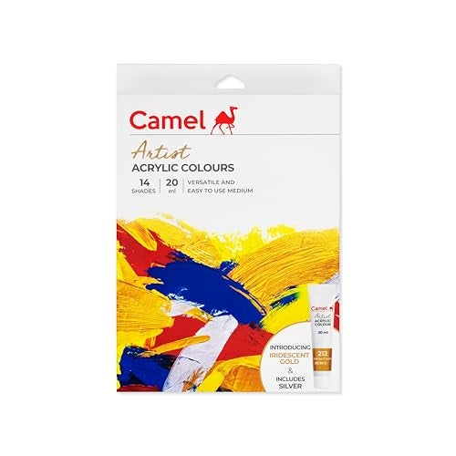 camel Artist Acrylic Colours 14 Shades x 20ml - Image 1
