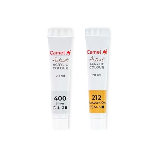camel Artist Acrylic Colours 14 Shades x 20ml - Image 3