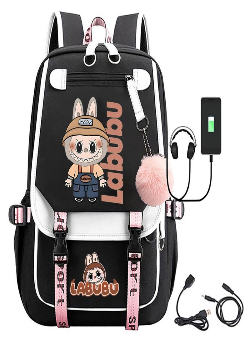 Labubu Children Bag Sackpack Backpack Laptop Sports Bags Fashion for  Kids