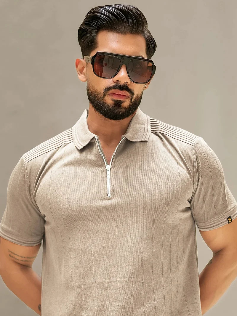 مانياك Maniac Mens AOP Printed and Embroidery Round Neck Half Sleeve Hunter Green Cotton Tshirt